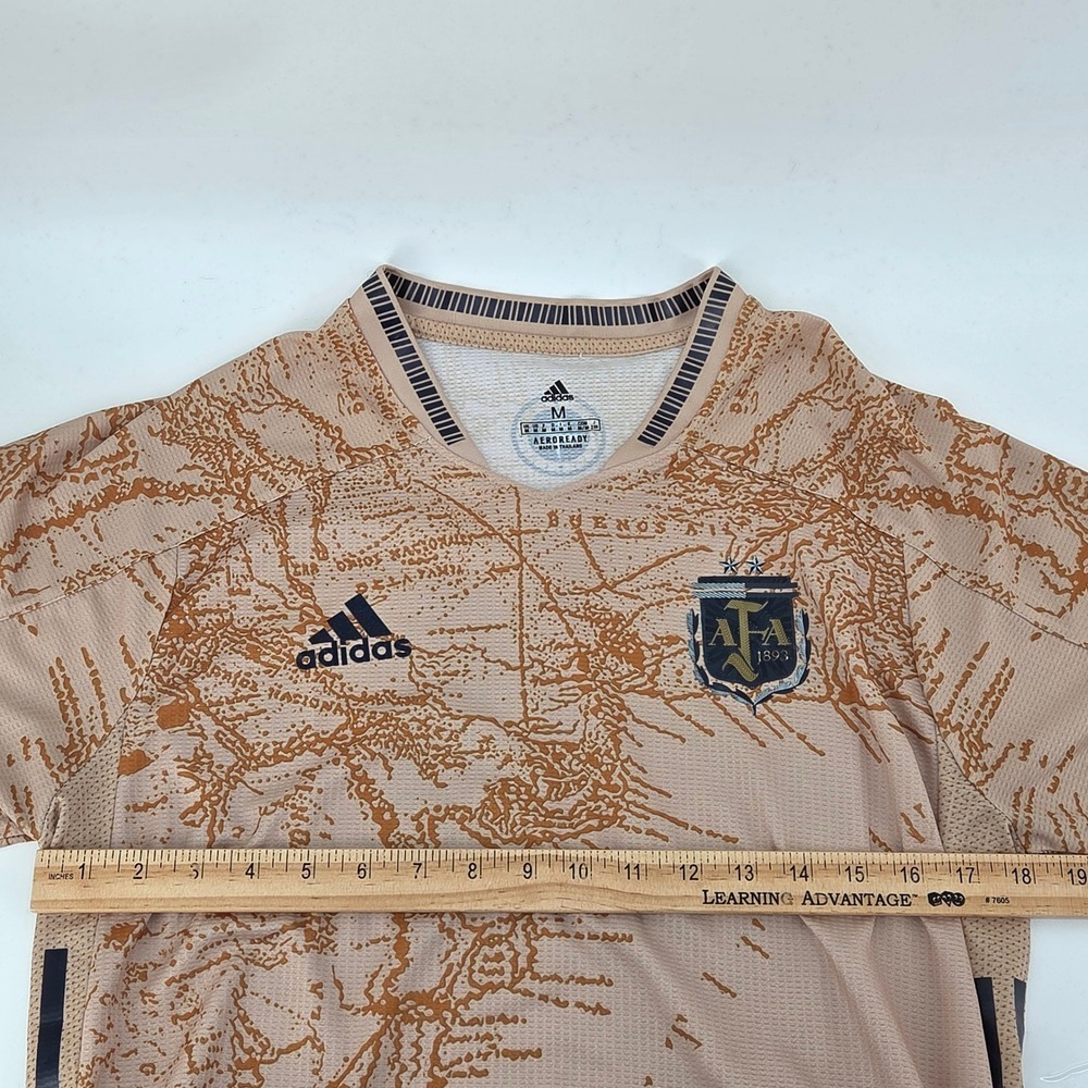 Adidas Argentina World Cup Soccer Away Jersey Special Gold Mens Medium #24 - Picture 15 of 16